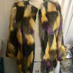 - Faux Fur multicolored jacket
